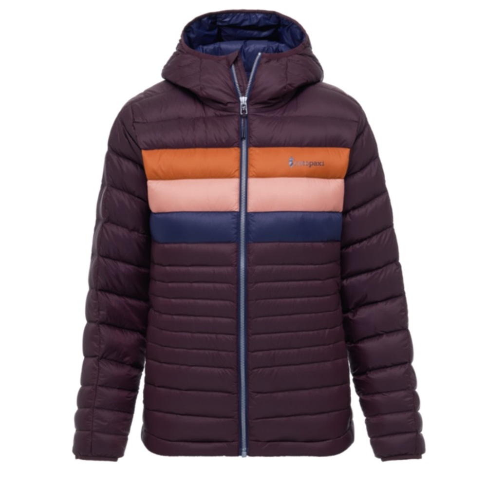 Cotopaxi Fuego Down Hooded Jacket in black iris size small